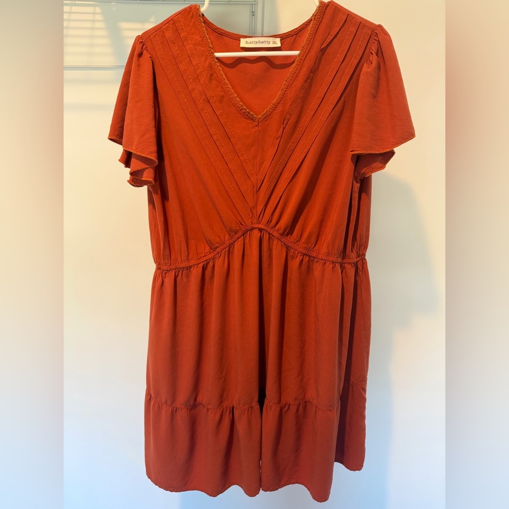 SHEIN Rust Mini Dress